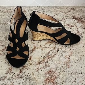 Mooties Tootsies Black wedge sandals